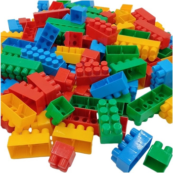KLOCKI plastikowe na wagę 2kg ok. 320 szt POLSKIE klocki konstrukcyjne 28mm