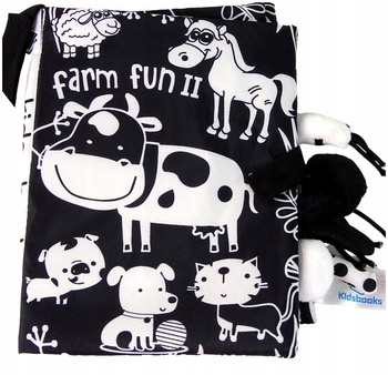 Książeczka sensoryczna dotykowa kontrastowa miękka