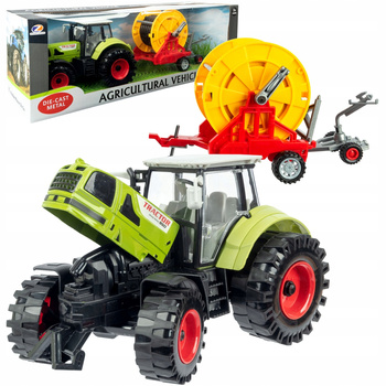 Duży Traktor z Przyczepą do podlewania Ciągnik NAPĘD Ruchome Otwierane drzw