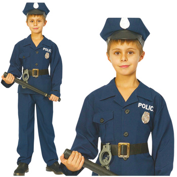 STRÓJ KARNAWAŁOWY POLICJANTA kostium przebranie POLICJANT  na bal 120 -130