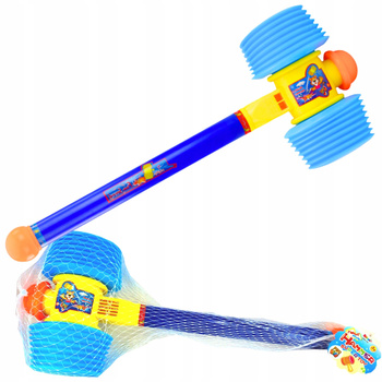 MŁOT DZIECIĘCY Z PISZCZAŁKĄ ZABAWKOWY HAMMER 60cm